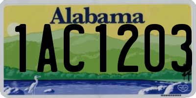 AL license plate 1AC1203