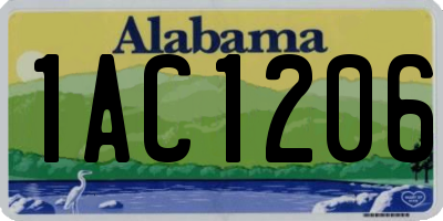 AL license plate 1AC1206