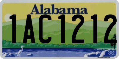AL license plate 1AC1212