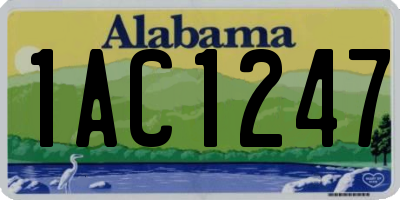 AL license plate 1AC1247