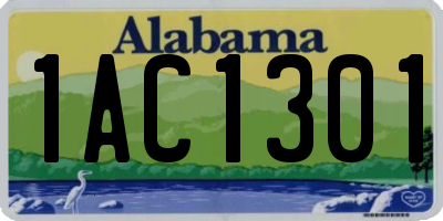 AL license plate 1AC1301