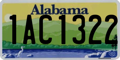 AL license plate 1AC1322