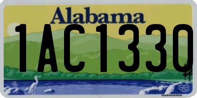 AL license plate 1AC1330
