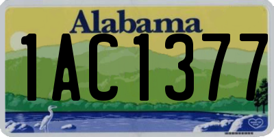 AL license plate 1AC1377