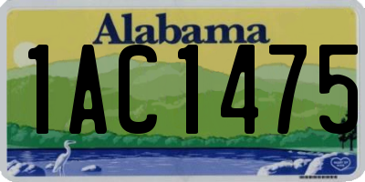 AL license plate 1AC1475