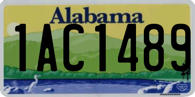 AL license plate 1AC1489