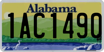 AL license plate 1AC1490