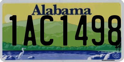 AL license plate 1AC1498