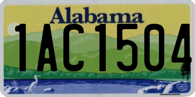 AL license plate 1AC1504