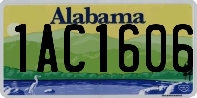 AL license plate 1AC1606