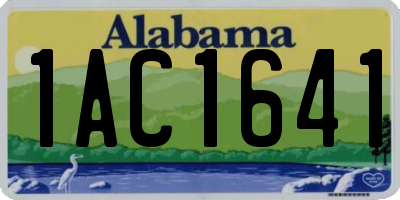 AL license plate 1AC1641