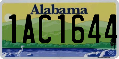 AL license plate 1AC1644