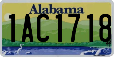 AL license plate 1AC1718