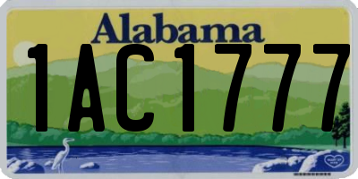 AL license plate 1AC1777