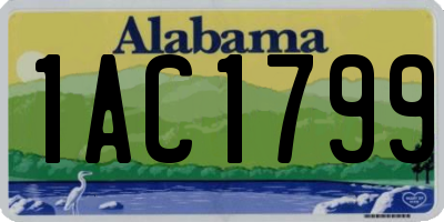 AL license plate 1AC1799