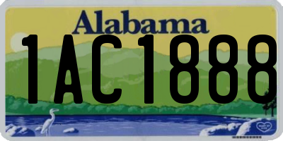 AL license plate 1AC1888
