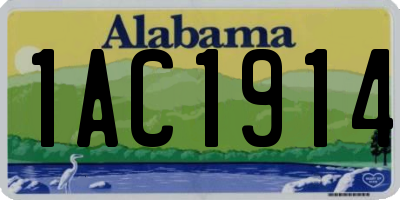 AL license plate 1AC1914