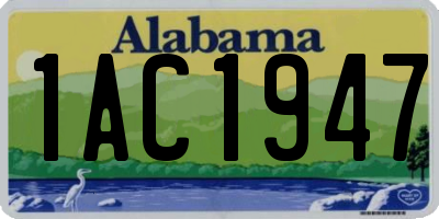 AL license plate 1AC1947