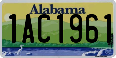 AL license plate 1AC1961