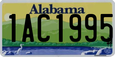 AL license plate 1AC1995