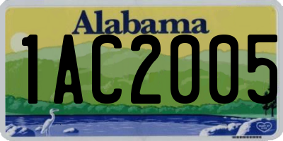 AL license plate 1AC2005