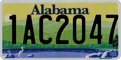 AL license plate 1AC2047