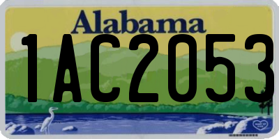 AL license plate 1AC2053