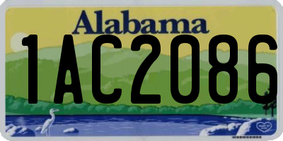 AL license plate 1AC2086