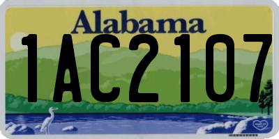 AL license plate 1AC2107