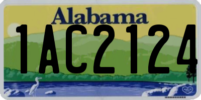AL license plate 1AC2124
