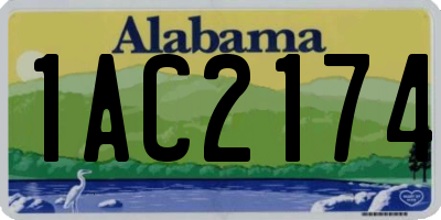 AL license plate 1AC2174