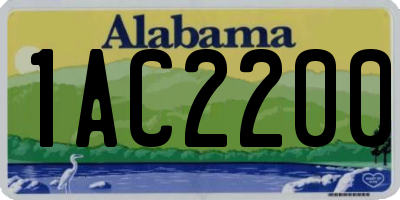 AL license plate 1AC2200