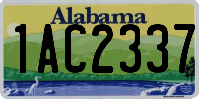 AL license plate 1AC2337