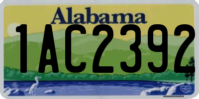 AL license plate 1AC2392