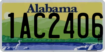 AL license plate 1AC2406