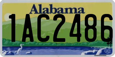 AL license plate 1AC2486