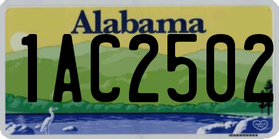 AL license plate 1AC2502