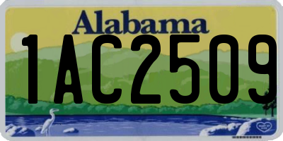 AL license plate 1AC2509