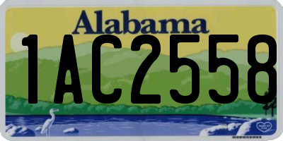 AL license plate 1AC2558