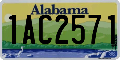 AL license plate 1AC2571