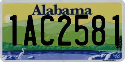 AL license plate 1AC2581