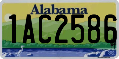 AL license plate 1AC2586