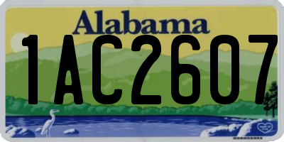 AL license plate 1AC2607