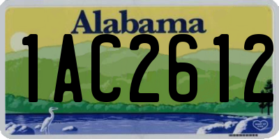 AL license plate 1AC2612