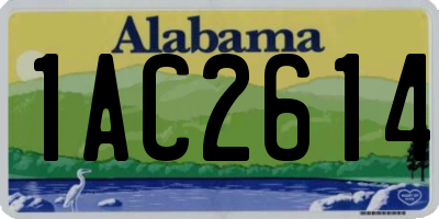 AL license plate 1AC2614