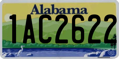 AL license plate 1AC2622