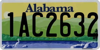 AL license plate 1AC2632