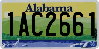 AL license plate 1AC2661