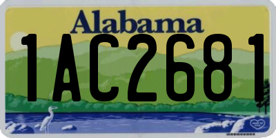 AL license plate 1AC2681