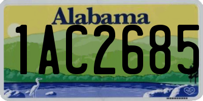AL license plate 1AC2685